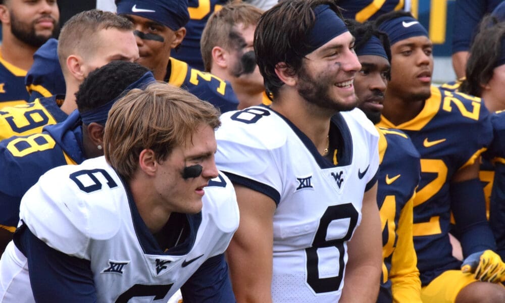 Neal Brown on WVU Football QBs Garrett Greene and Nicco Marchiol
