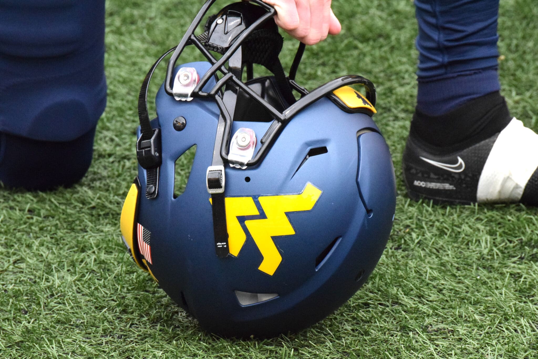WVU Football Blue Helmet