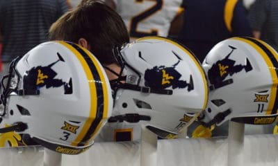 WVU Football White Helmets