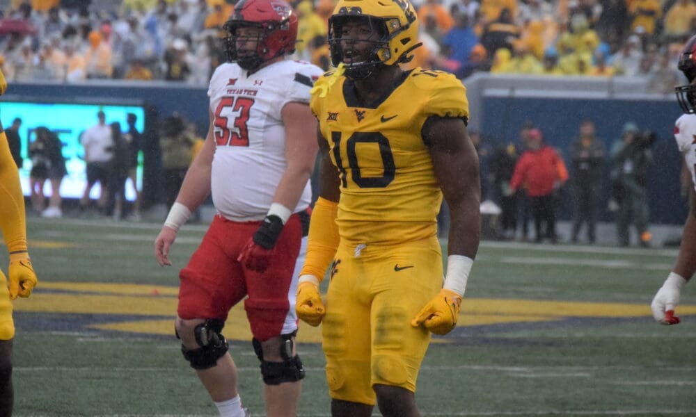 WVU Football LB Jared Bartlett against Texas Tech