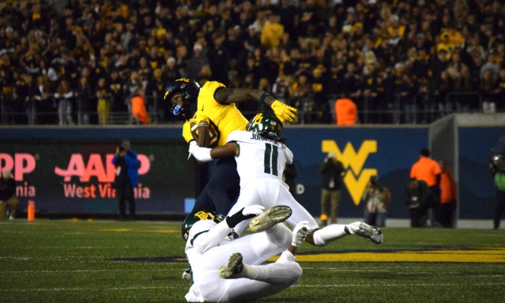 WVU Football Kaden Prather against Baylor