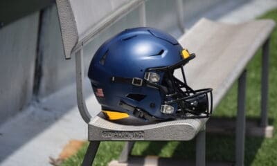 WVU Football Helmet stock