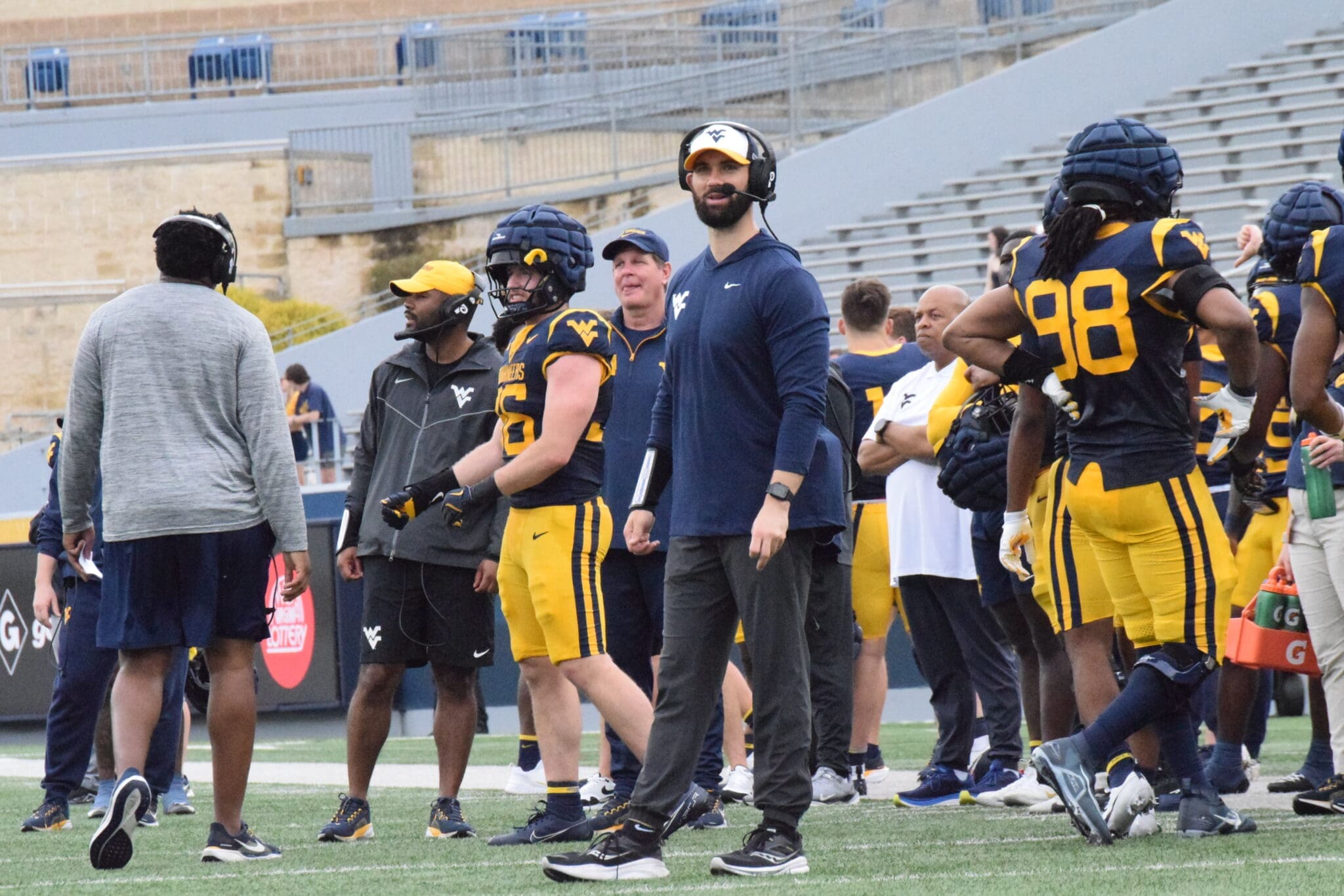 WVU Football DC Zac Alley at Spring Showcase