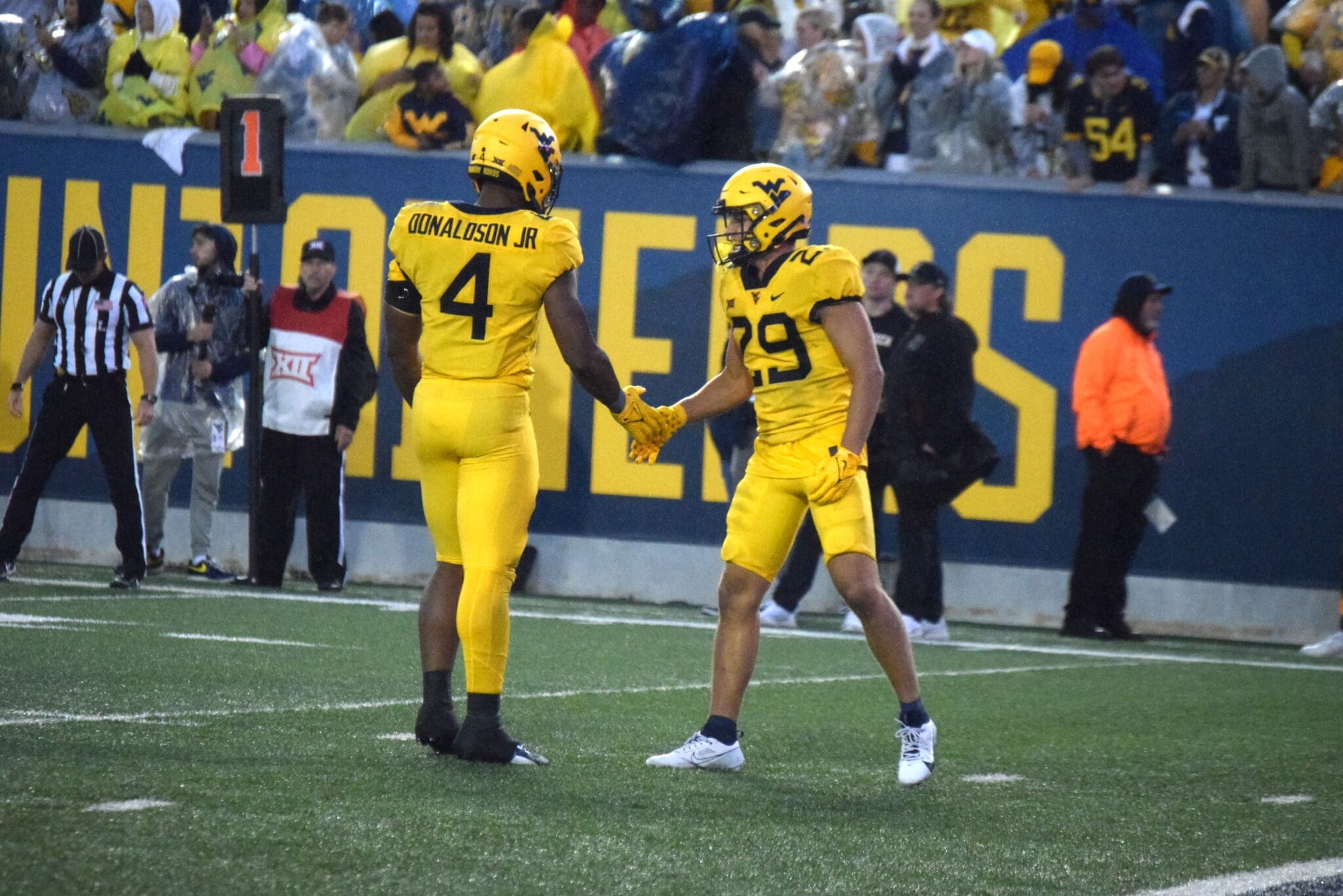 WVU Football CJ Donaldson and Preston Fox