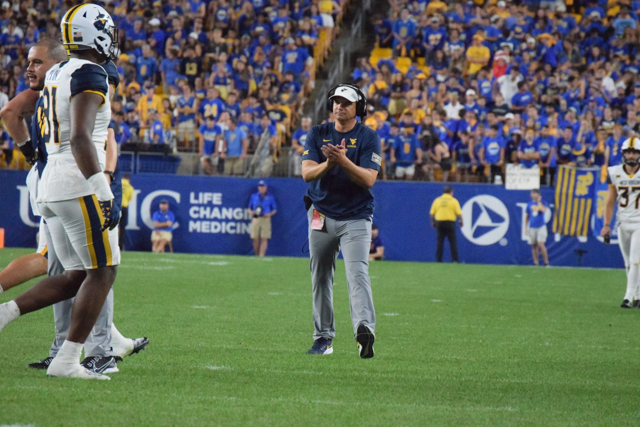 WVU Football HC Neal Brown at Pitt for 2022 Backyard Brawl