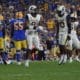 WVU Football DL Sean Martin and LB Jared Bartlett at Backyard Brawl