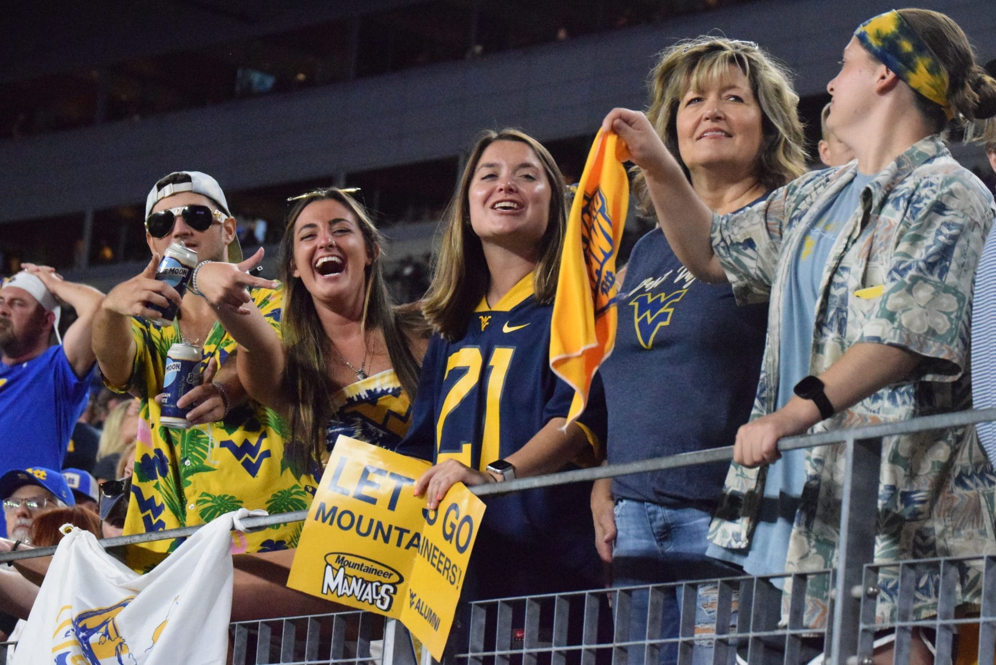WVU football fans at Backyard Brawl at Pitt