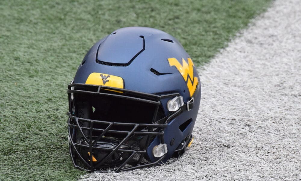 WVU Football helmet stock