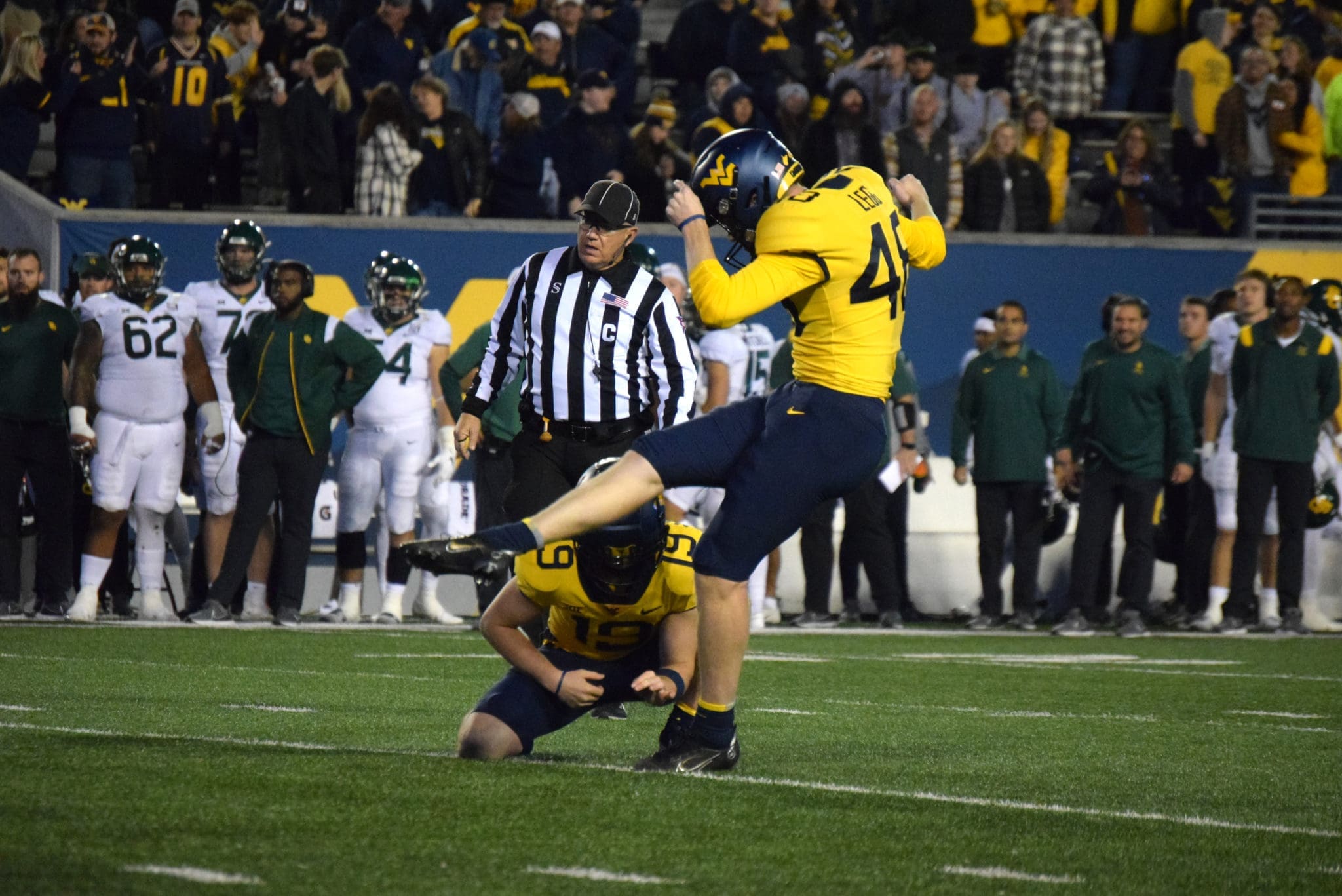 WVU Football lCasey Legg game winner against Baylor