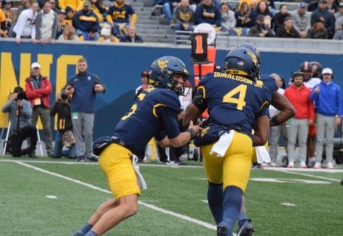 WVU Football QB Garrett Greene and RB CJ Donaldson