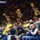 WVU fans and cheerleaders
