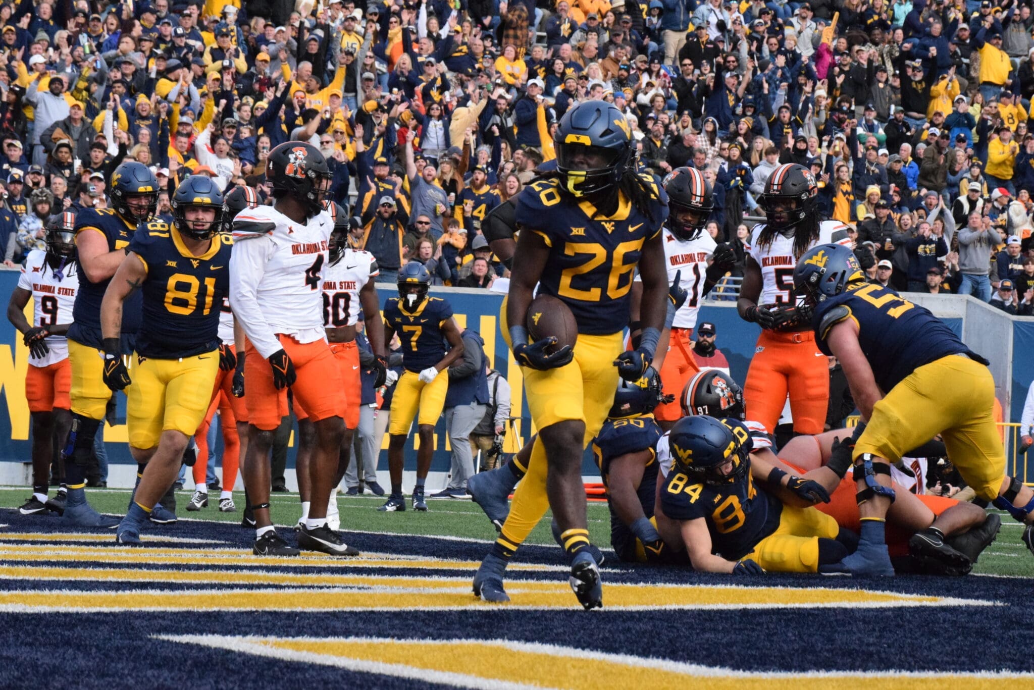WVU Football RB Justin Johnson touchdown