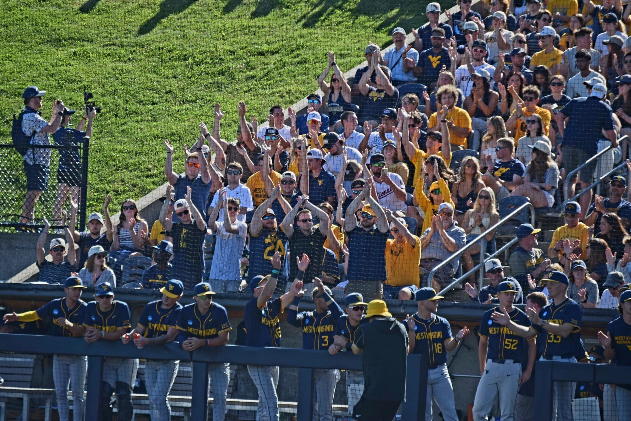 WVU Baseball fans at Morgantown Regional