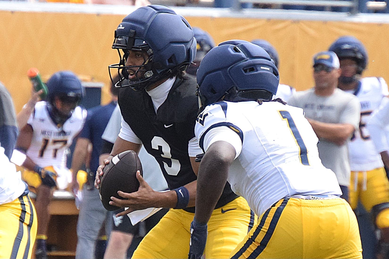 WVU Football QB Michael Hawkins Jr. during scrimmage