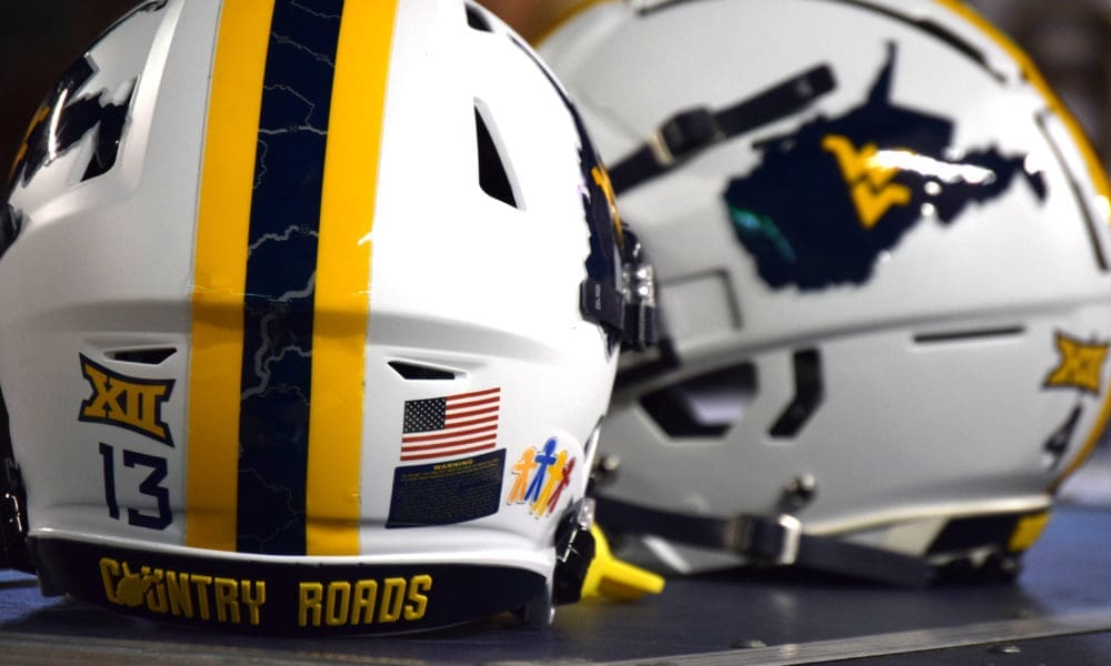 WVU Football Country Roads White helmet