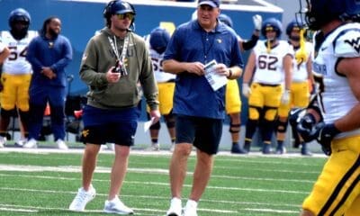 WVU Football HC Rich Rodriguez during Gold-Blue spring scrimmage