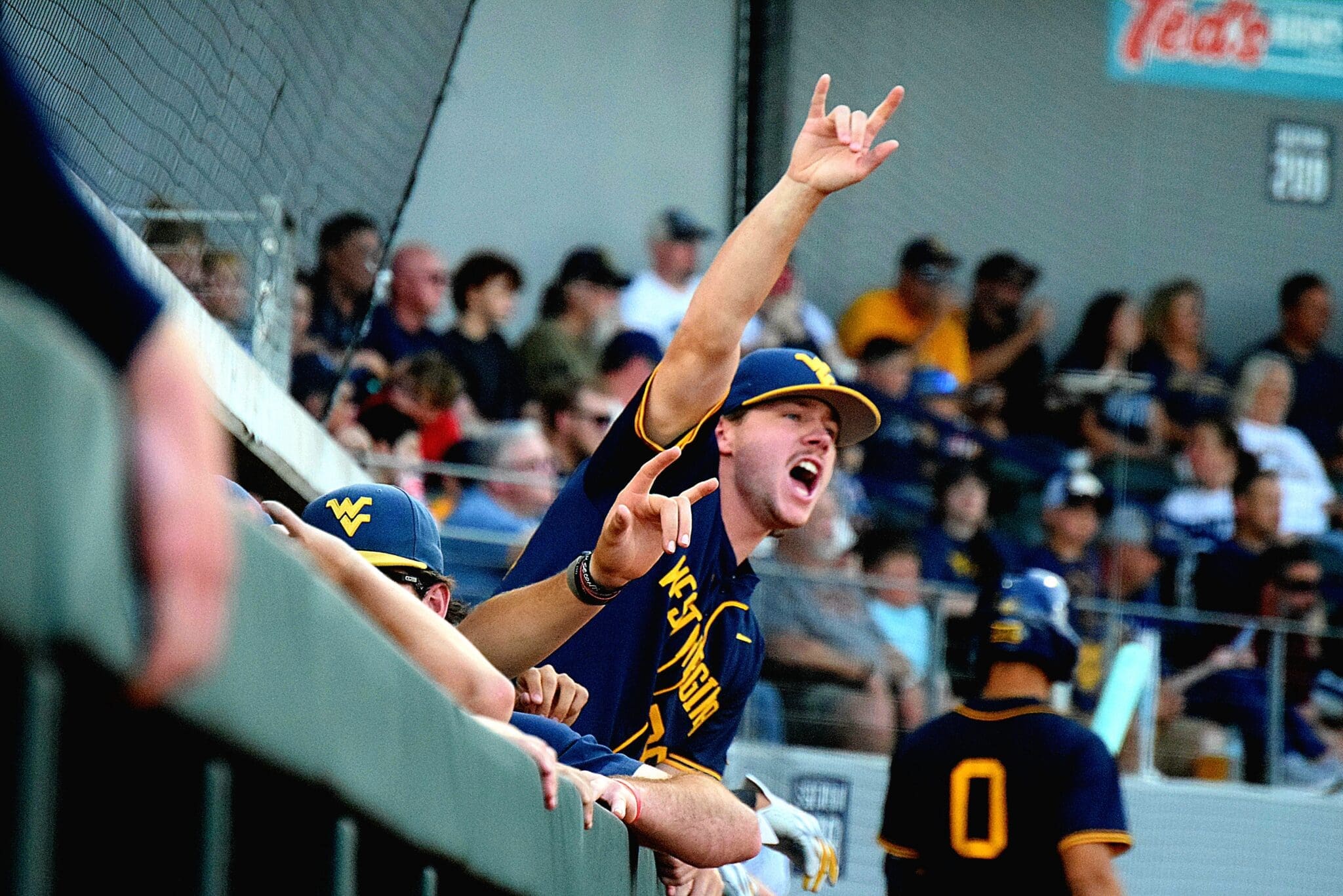 WVU Baseball dugout
