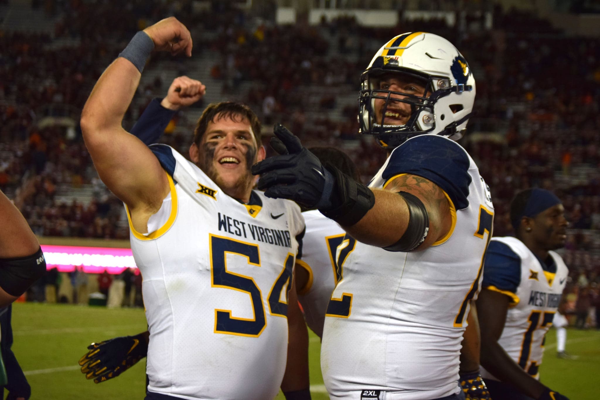 WVU Football OLs Zach Frazier and Doug Nester