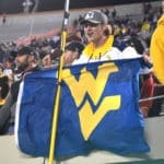 WVU football fan flag