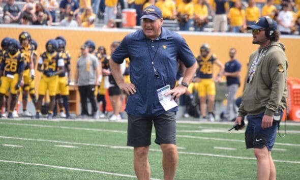 WVU Football HC Rich Rodriguez during spring scrimmage