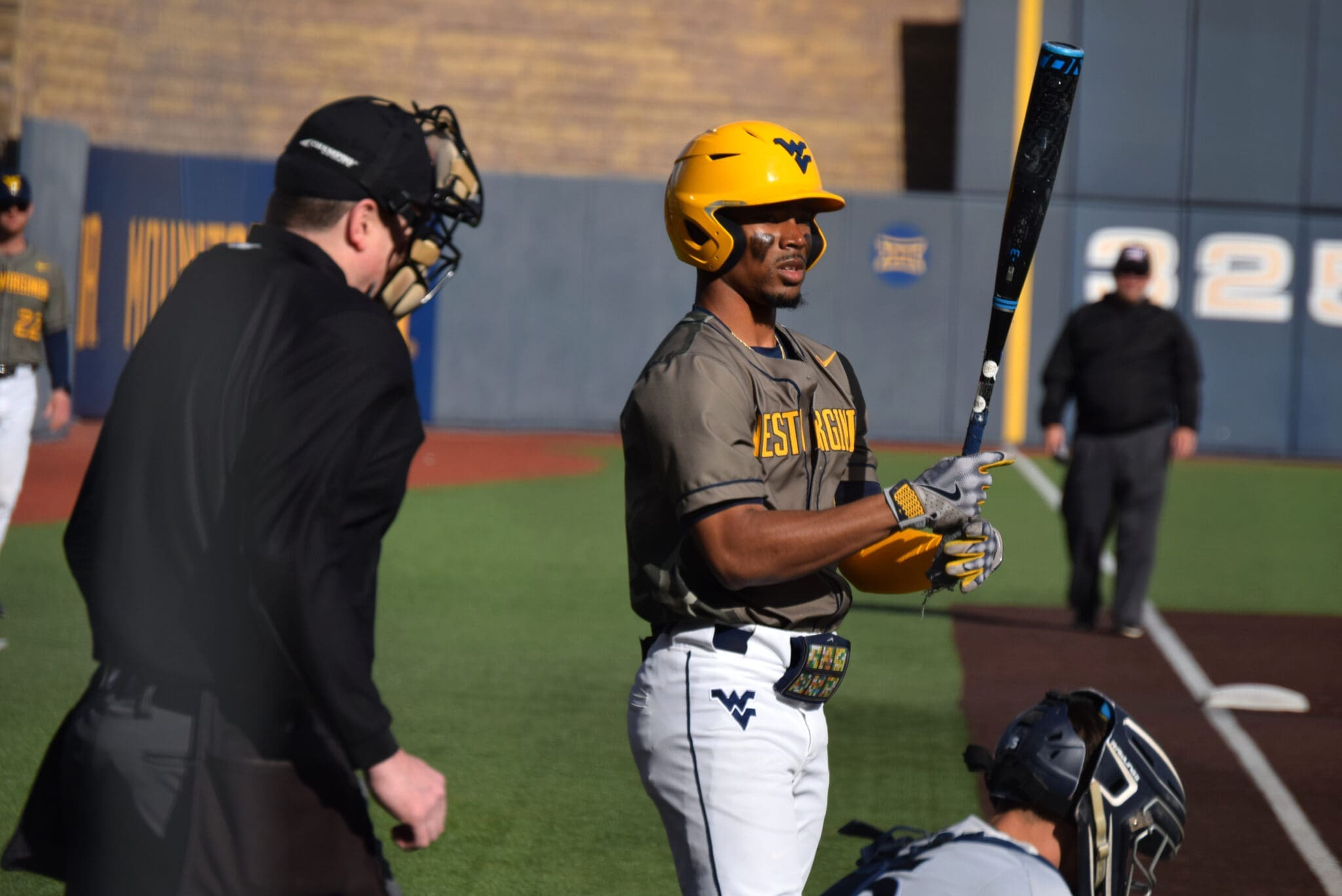 WVU Baseball shortstop Tevin Tucker steps to the plate.