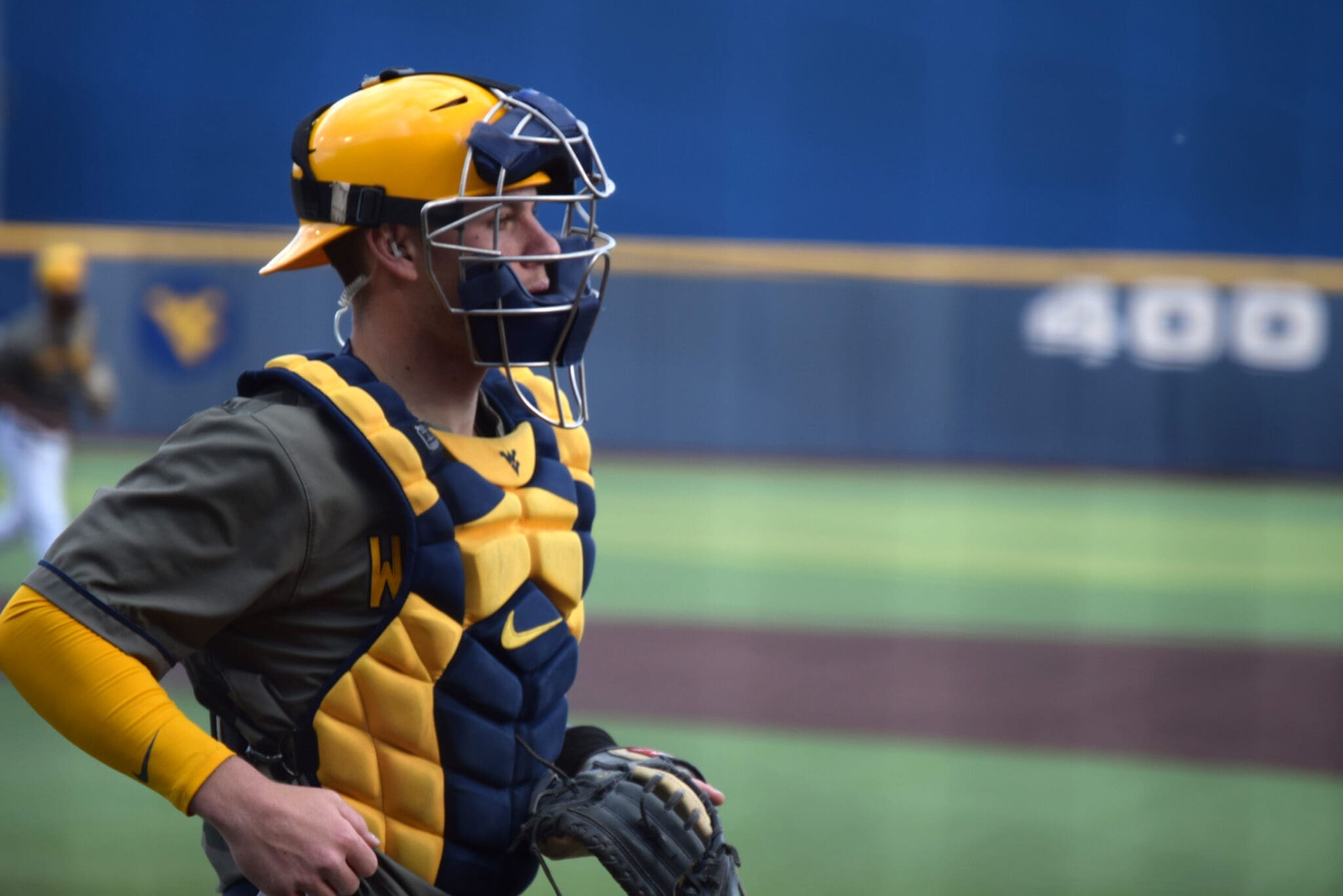 WVU catcher Caleb McNeely