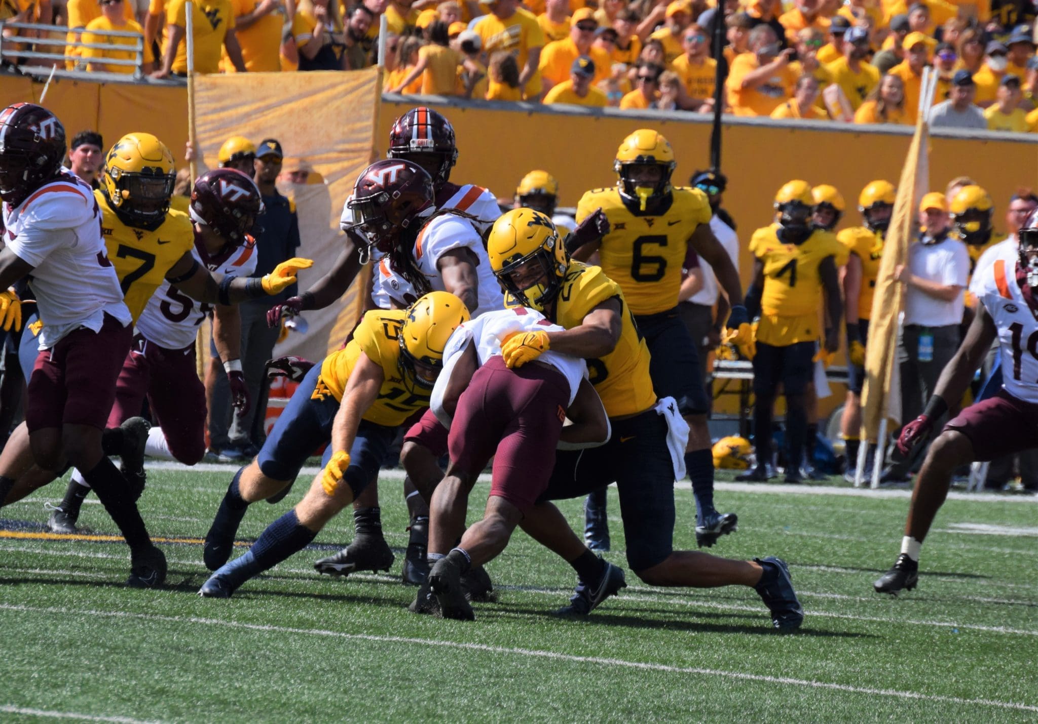 WVU defense tackling