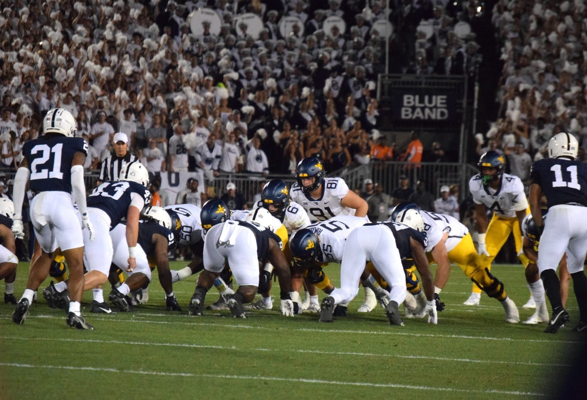 WVU Football Offensive Line at Penn State