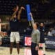 WVU Basketball Jeremiah Bembry and Coach Jordan McCabe