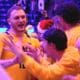 WVU Basketball Tucker DeVries with fans