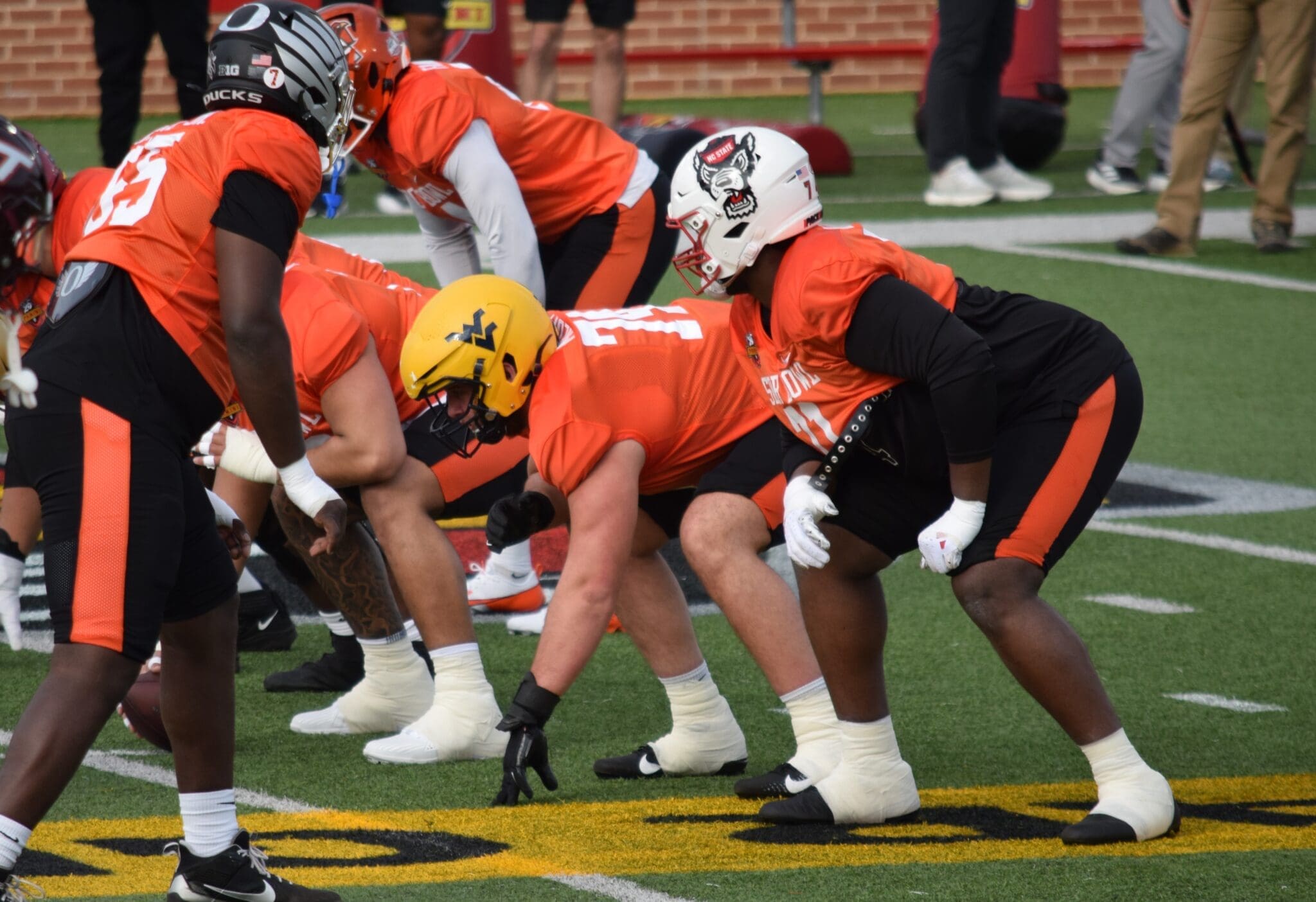 Wyatt Milum at Senior Bowl