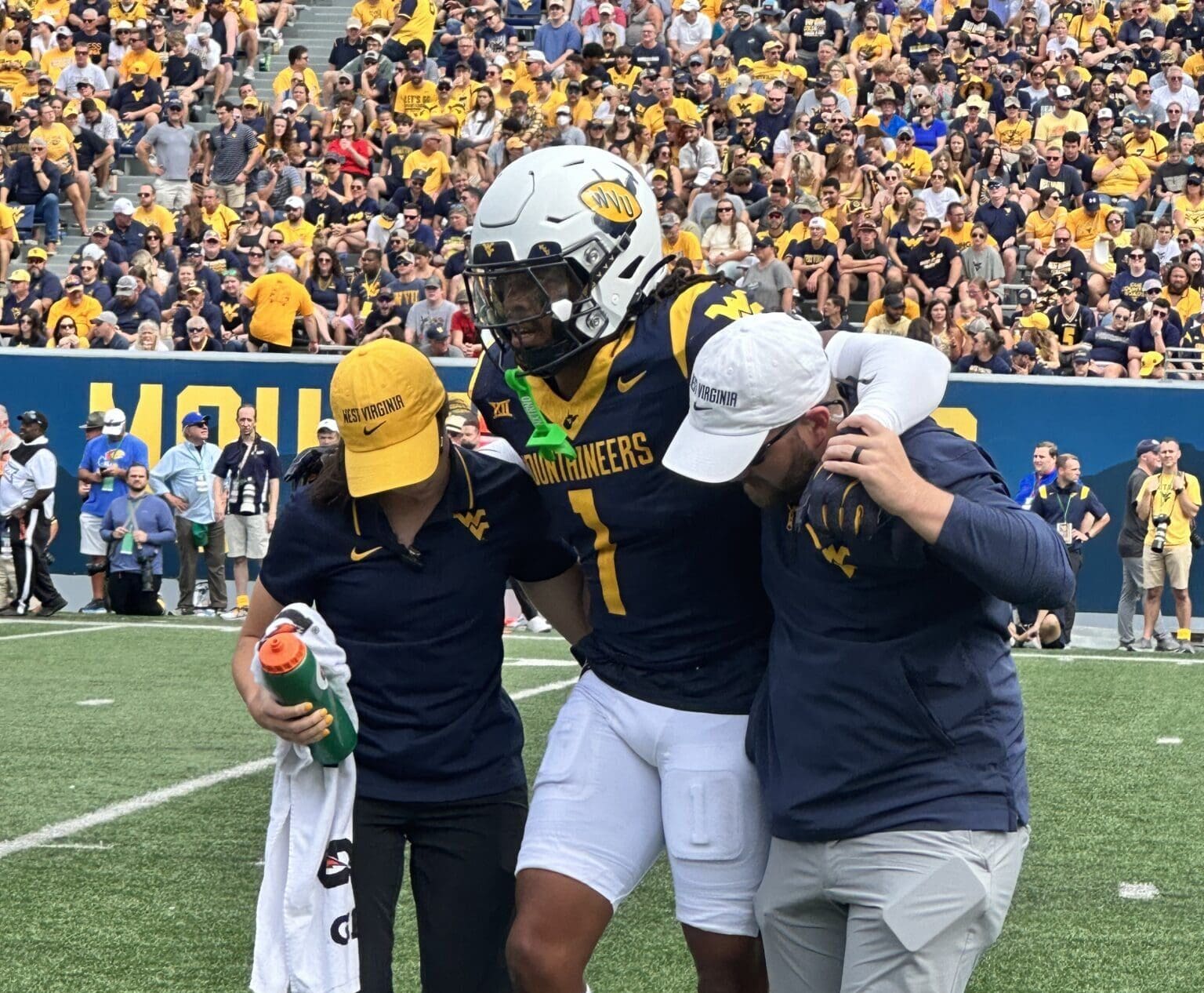 WVU Football safety Garnett Hollis injury