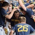 WVU Baseball celebrating