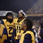 WVU Football Beanie Bishop Jr. and Aubrey Burks