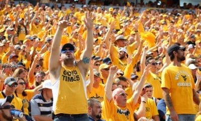 WVU football crowd stock