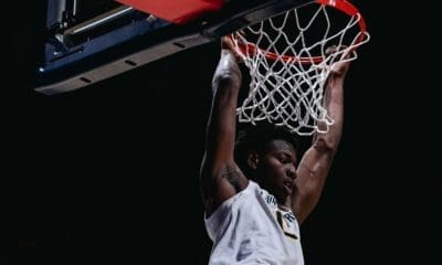 WVU Basketball Brenen Lorient against Mount St. Mary's