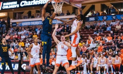 WVU Basketball Chance Moore against Clemson