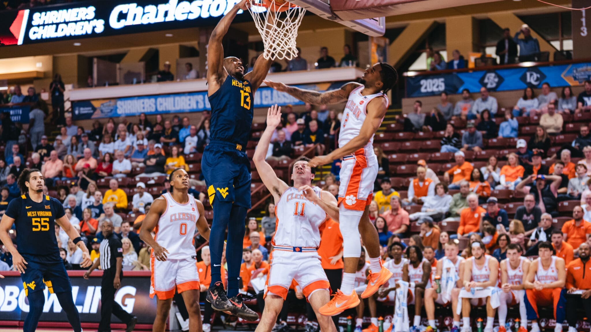 WVU Basketball Chance Moore against Clemson