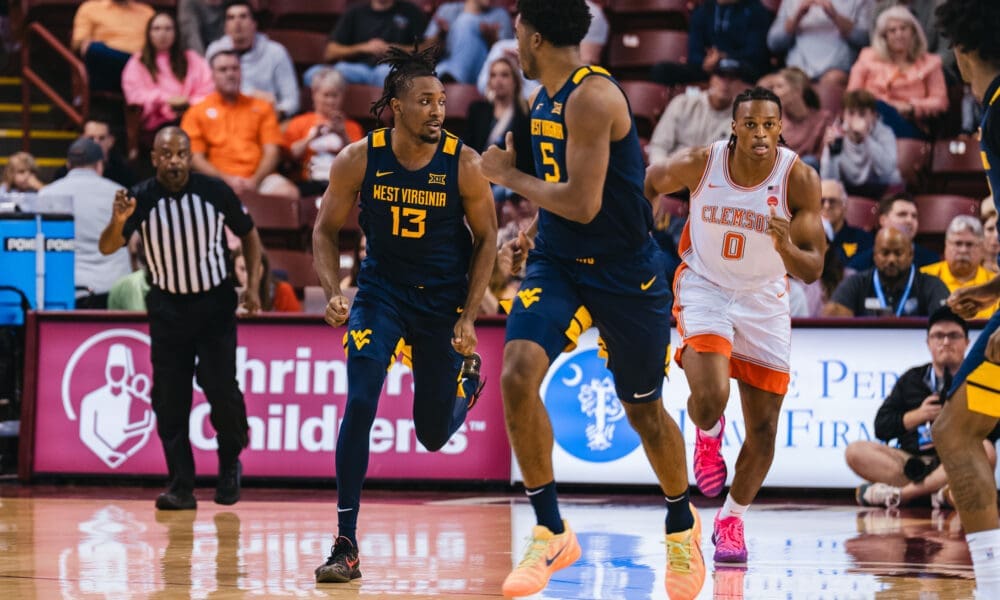 WVU Basketball Chance Moore against Clemson