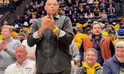 Charles Barkley at WVU basketball game