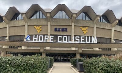 WVU Hope Coliseum entrance stock