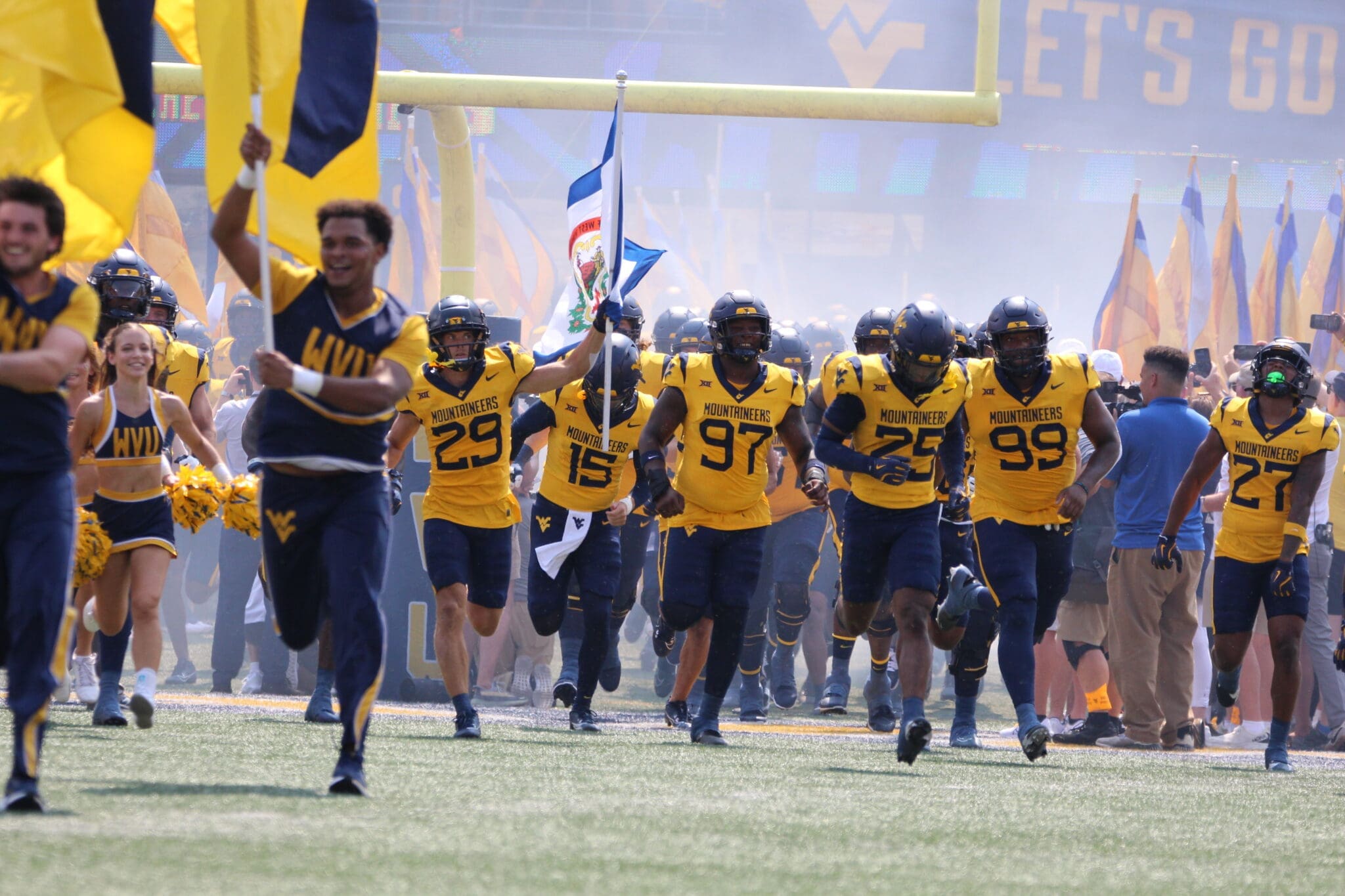 WVU Football takes the field game stock