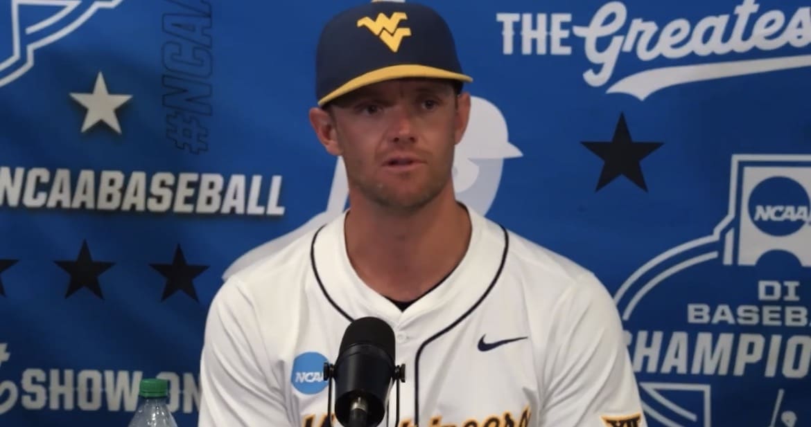 WVU Baseball HC Steve Sabins in NCAA presser