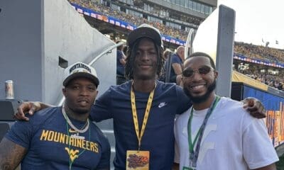 WVU Football commit Carter Davis with Tavon Austin at game