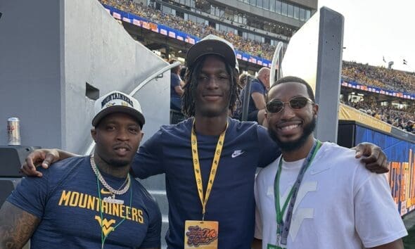 WVU Football commit Carter Davis with Tavon Austin at game