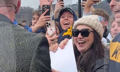 Pat McAfee with WVU fans at GameDay