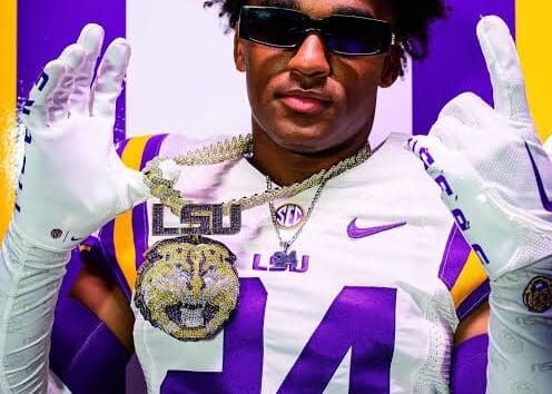 WVU Football DB Jacob Bradford with LSU