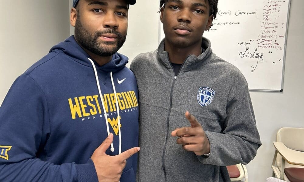 WVU Football LB recruit Minikon Johnson with Rod West