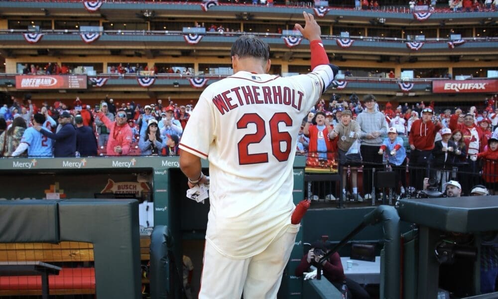 JJ Wetherholt waved to fans