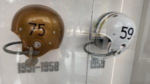 WVU Football Old Helmets
